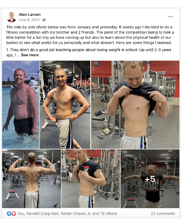 Alan Larsen Facebook photo post