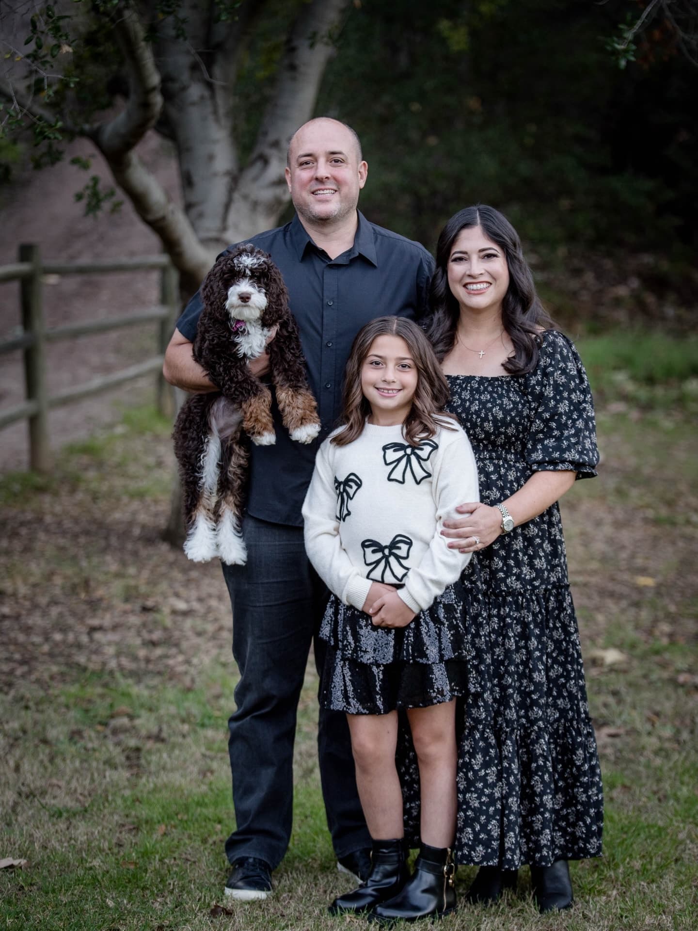 Chris McInally with his wife and daughter