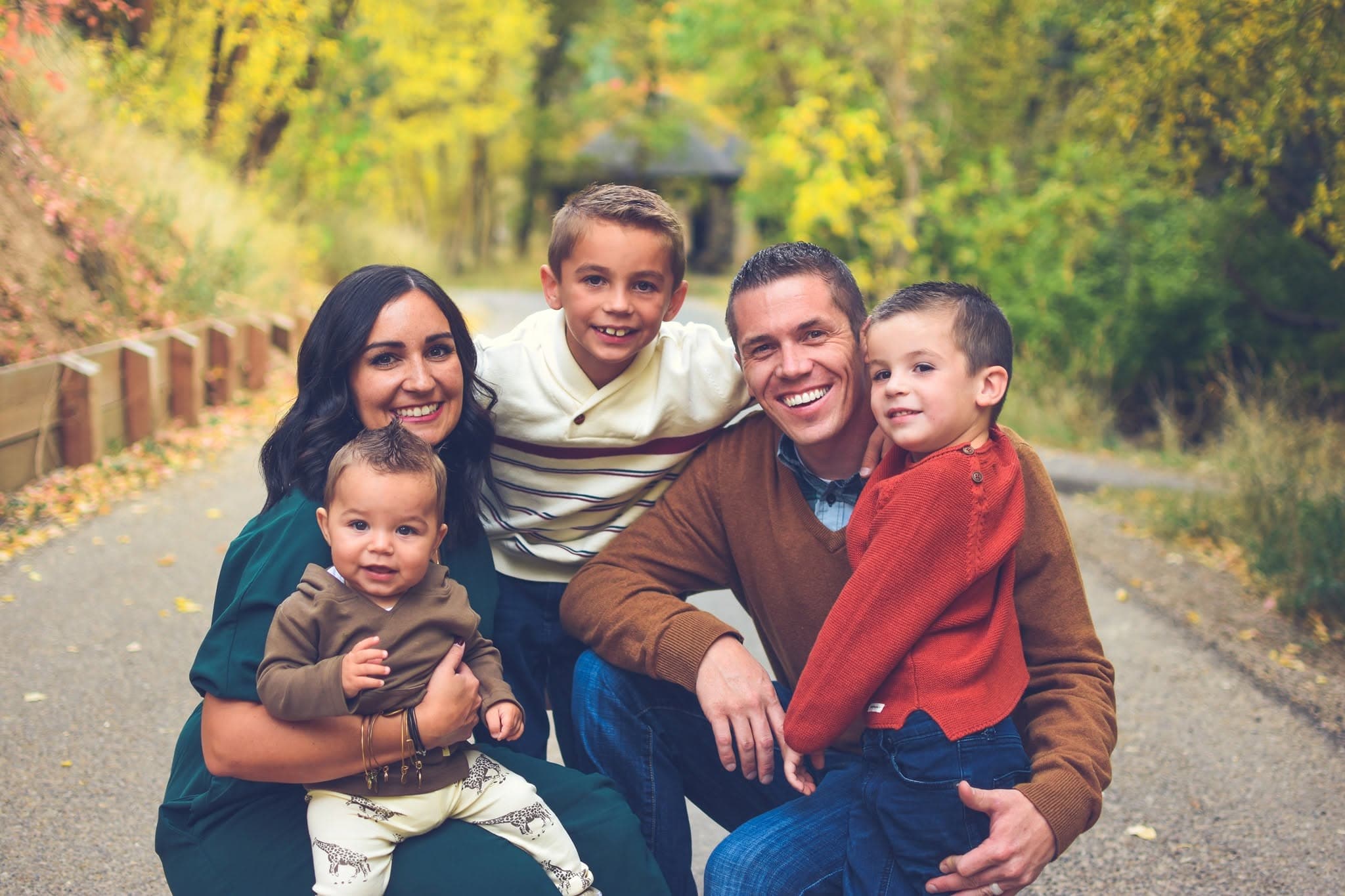 Tyler Jensen with his family